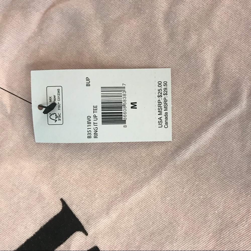 VOLCOM Pink Logo Graphic Print Ringer Tee - Picture 7 of 7
